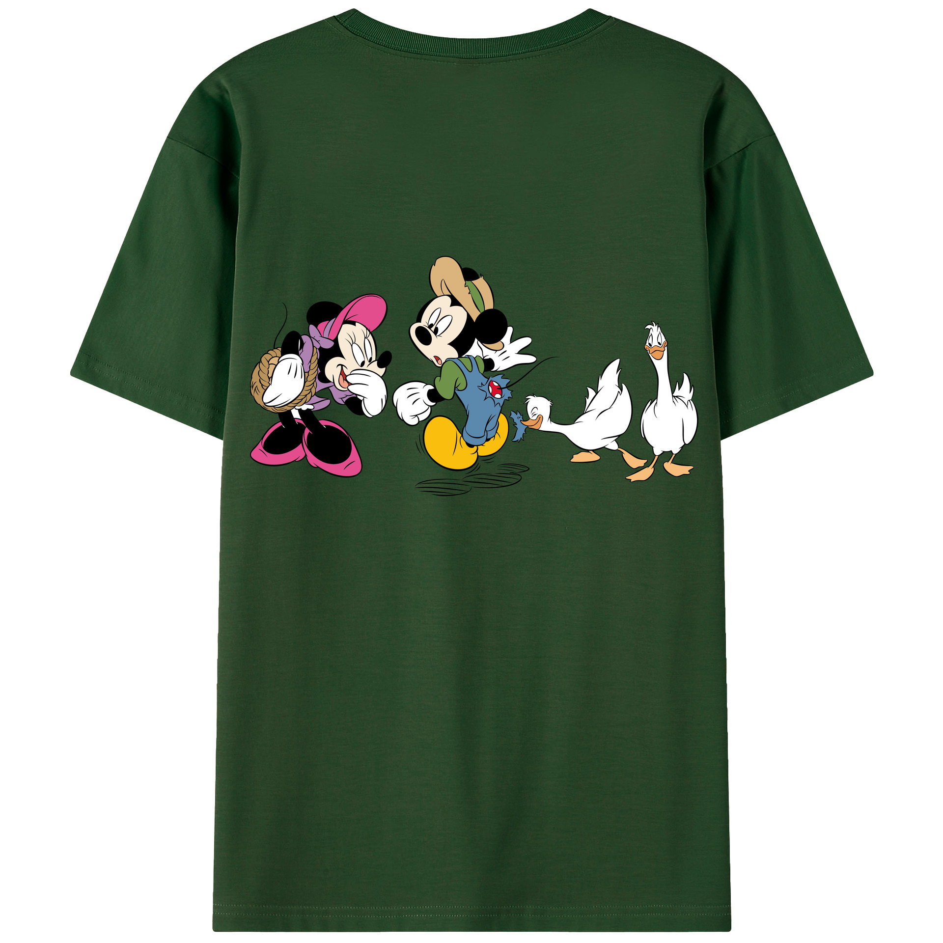 （画像用） ミッキーマウス Mickey Mouse 綿100％半袖Tシャツ（背面プリント）